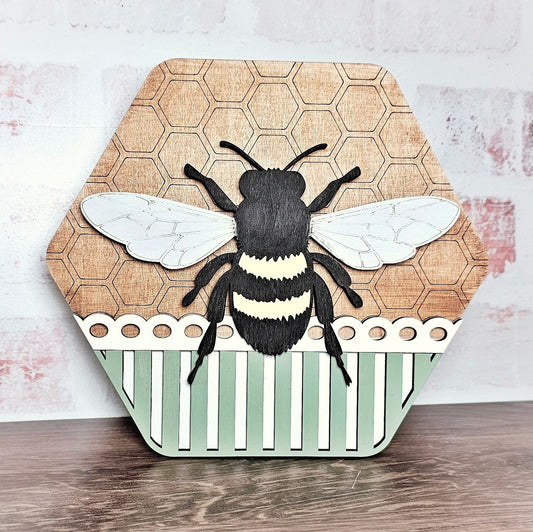 Honeycomb Bee Hexagon