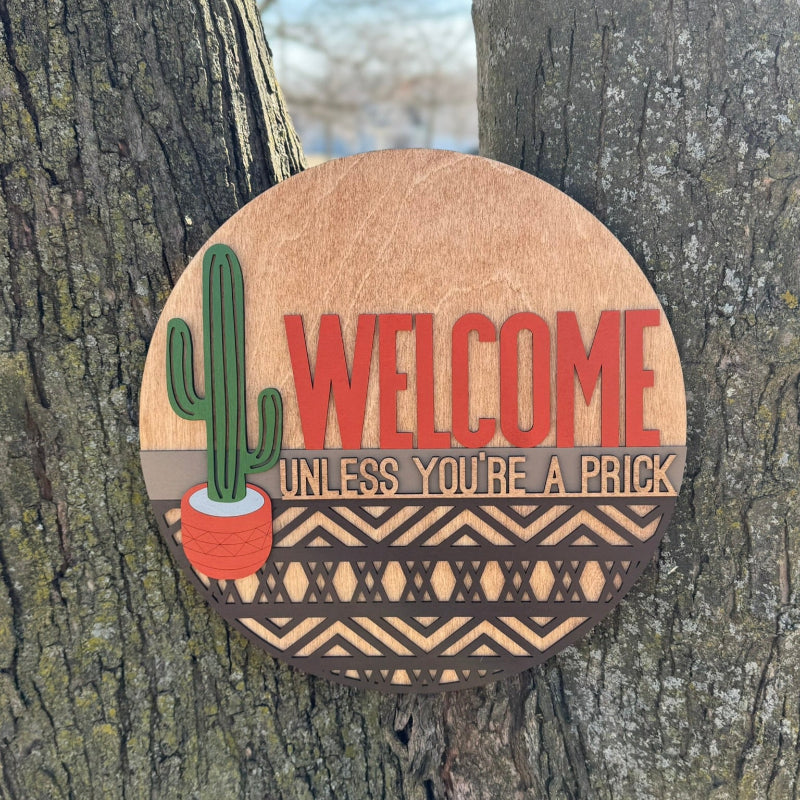 Snarky Cactus Welcome Round