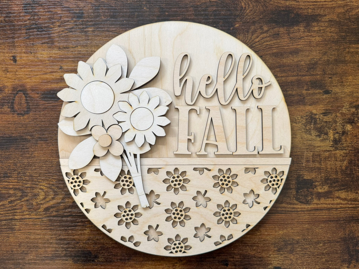 Fall Sunflower Bouquet Round