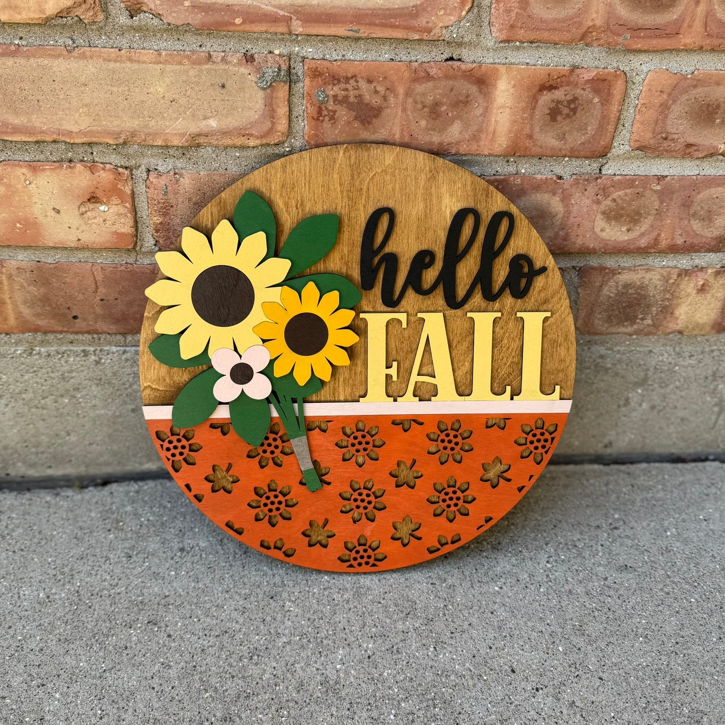 Fall Sunflower Bouquet Round