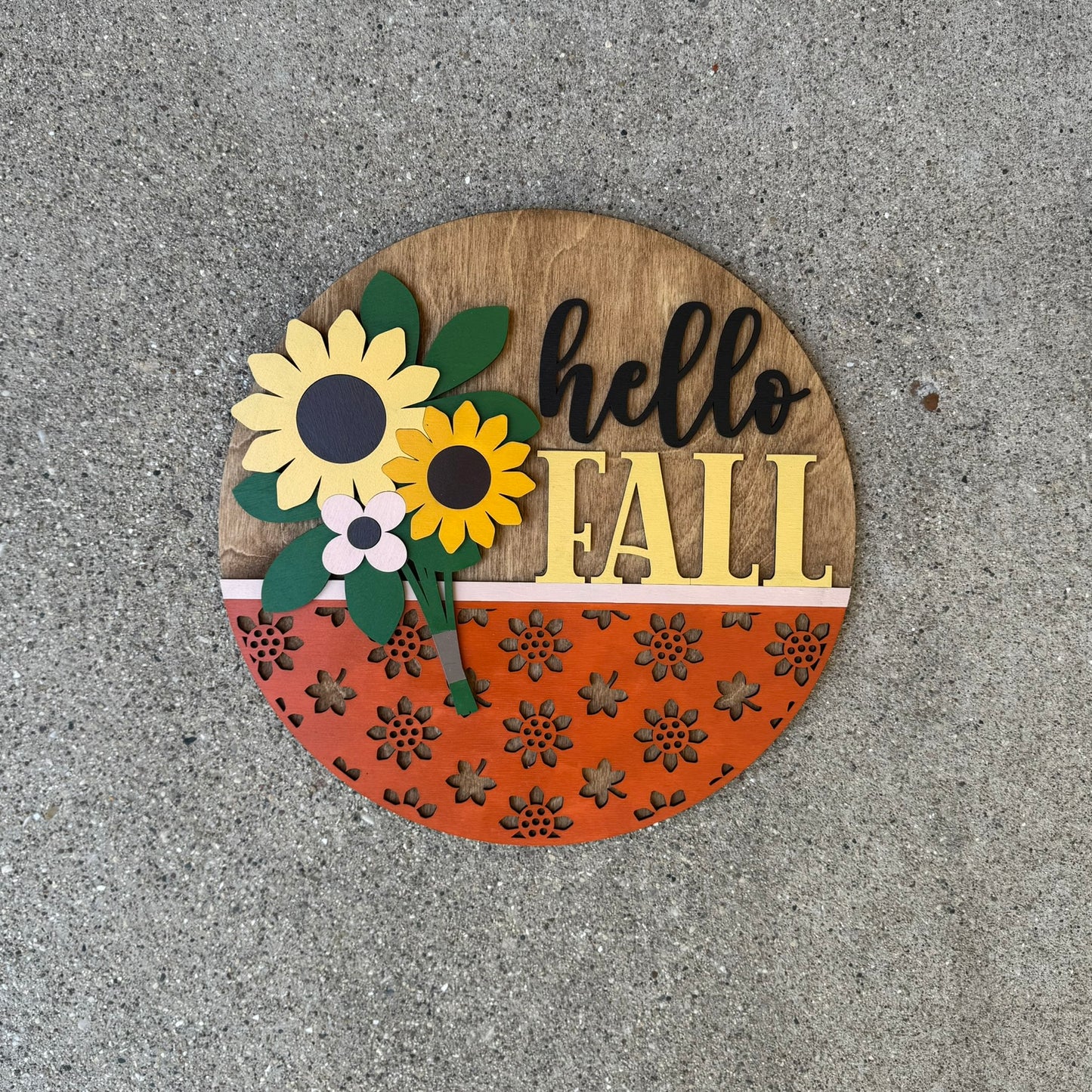 Fall Sunflower Bouquet Round